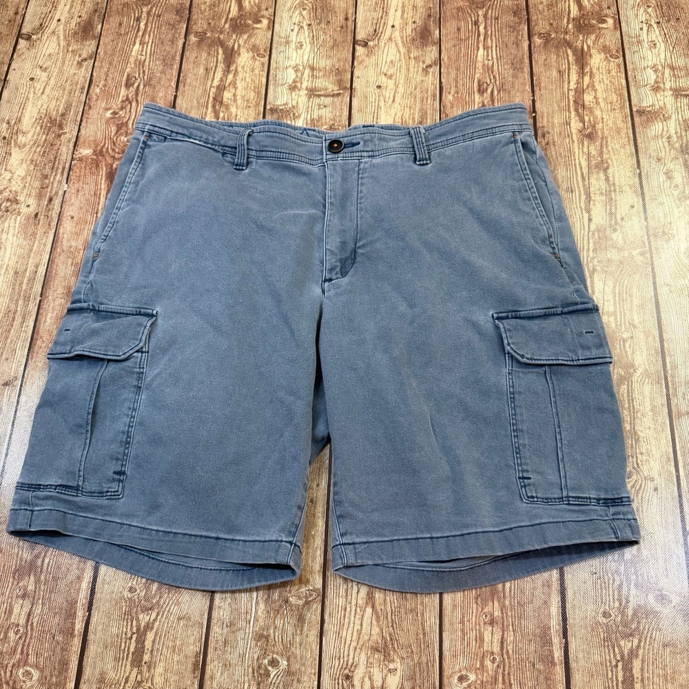 Tommy Bahama Cargo Shorts Mens 34 Blue Cotton Blend Casual Pockets